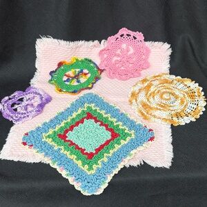 Colorful Crochet Doilies (ac)
